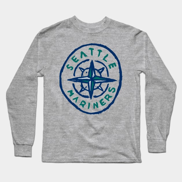 Seattle Marineeeers 09 Long Sleeve T-Shirt by Very Simple Graph